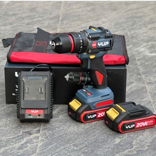 Máy khoan Pin 20V đầu 13mm có búa Yupai YP20-DR13M, chân pin phổ thông, động cơ không than