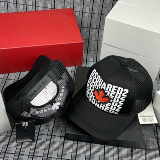 Mũ lưỡi trai phối lưới DSQUARED2 lá phong đỏ khoá nút thời trang Nam Nữ