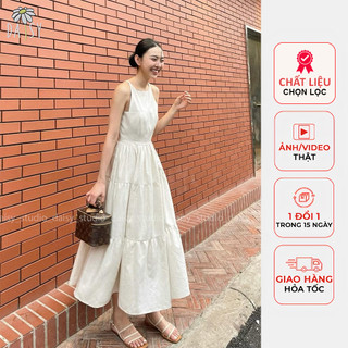 Váy Đầm Linen Xòe Sát Nách Dreamers Studio L2406 Chiết Eo Tôn Dáng