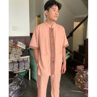 Đồ Lam Đi Chùa _Lãnh Tụ Phối Nam Nhiều Màu