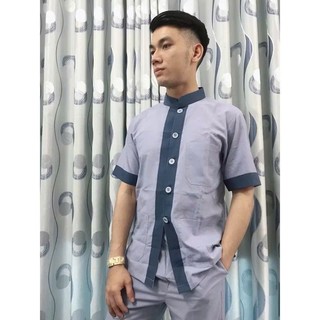 Đồ Lam Đi Chùa _Lãnh Tụ Phối Nam Nhiều Màu