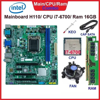 Combo Mainboard H110 + CPU i7 6700 + 16GB RAM + FAN + Keo tản nhiệt - Sản phẩm tháo máy Korea Zin 100%