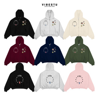 Áo Hoodie Zip 2 Chiều Có Túi Trong - Áo Khoác Hoodie Nỉ 2 Da Form Boxy VIBESTU Star