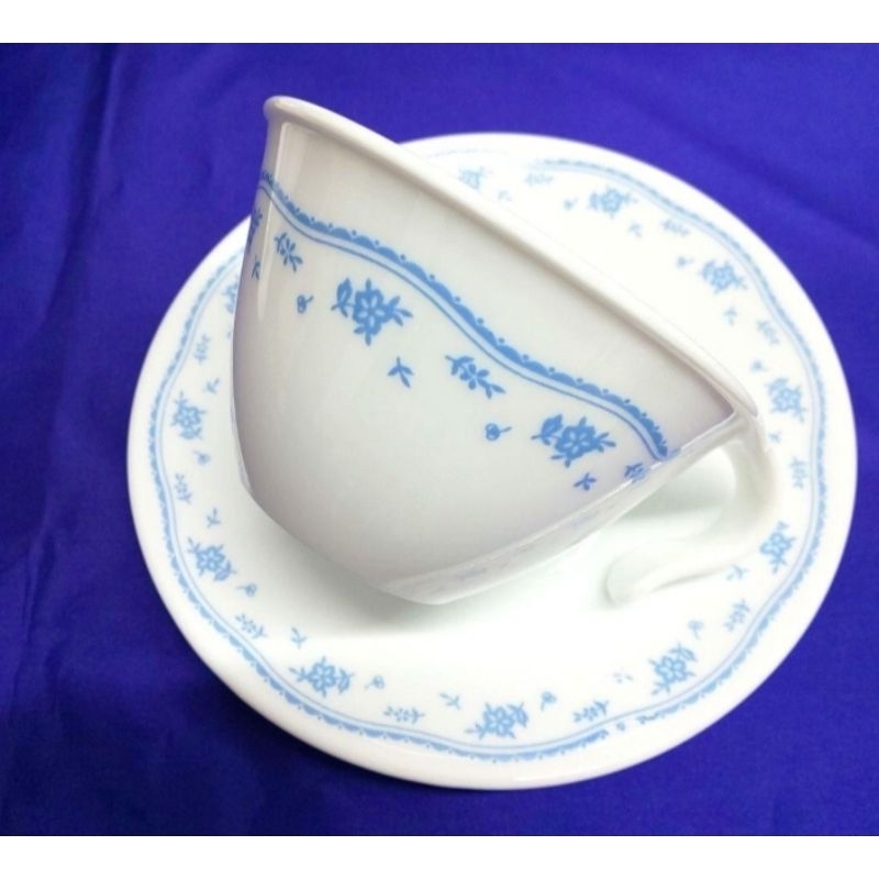 Tách trà Mỹ Corelle Morning Blue (2hand)