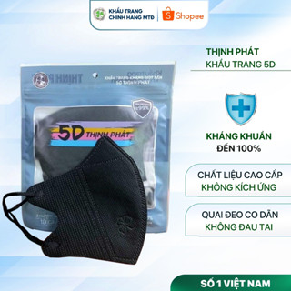 Khẩu trang 5D kháng khuẩn thùng 100 chiếc dùng 1 lần thịnh phát