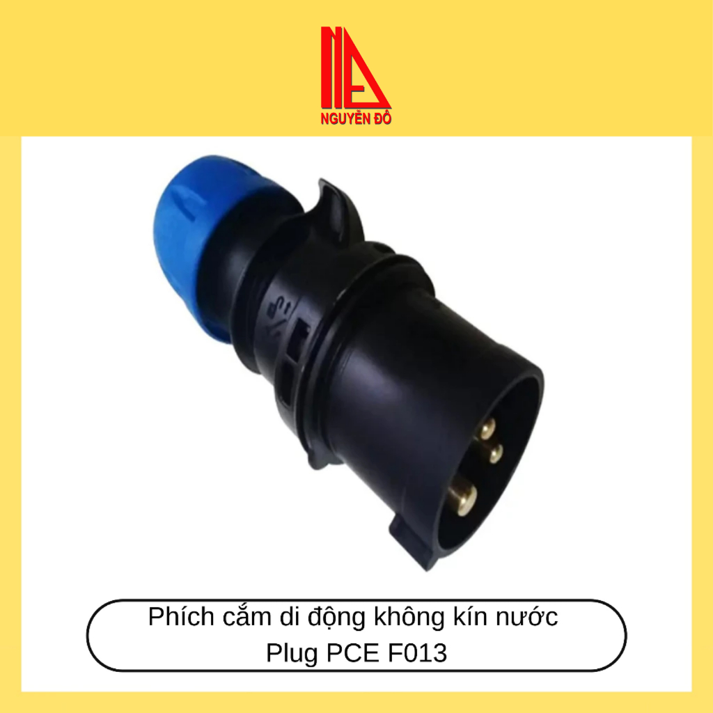 Phích cắm điện công nghiệp cao su di động không kín nước Plug PCE F013 -6ECO với độ bền cao&khả năng