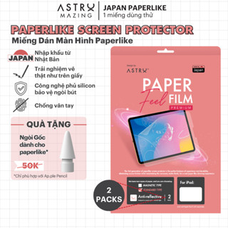 [Paperlike Astro] Miếng dán màn hình Paperlike Nhật Bản Hồng cho iPad Pro 11 Air 4 5 Gen 7 8 9