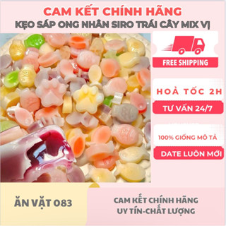  Kẹo Sáp Ong nhân trái cây thơm lừng hương hoa quả size 2cm mix vị - Ăn vặt 083 
