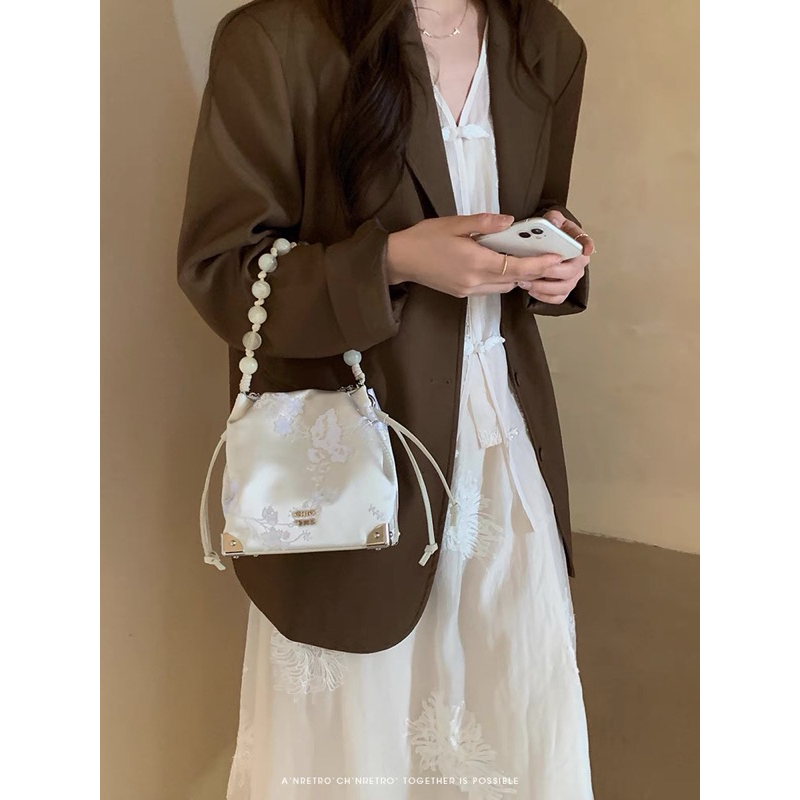 🌸Sẵn🌸 Túi xách Nanfeng Chio2n Chaohua Bucket Túi đeo chéo phong cách Trung Quốc | BigBuy360 - bigbuy360.vn