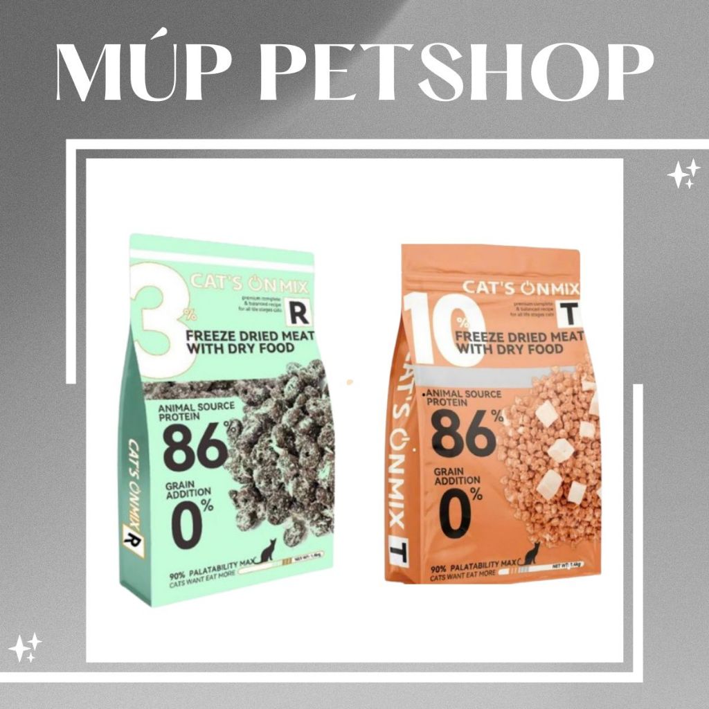 Hạt Cat's On Mix R Lõi Chà Bông Túi 1,4kg - Hạt Cats On Mix