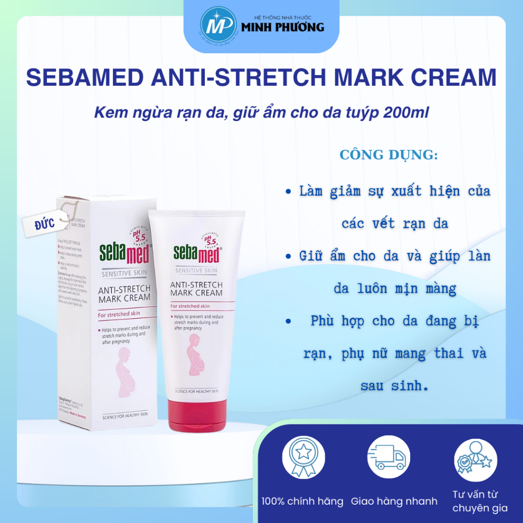 ✅ [CHÍNH HÃNG] Kem ngăn ngừa và trị vết rạn da Sebamed pH 5.5