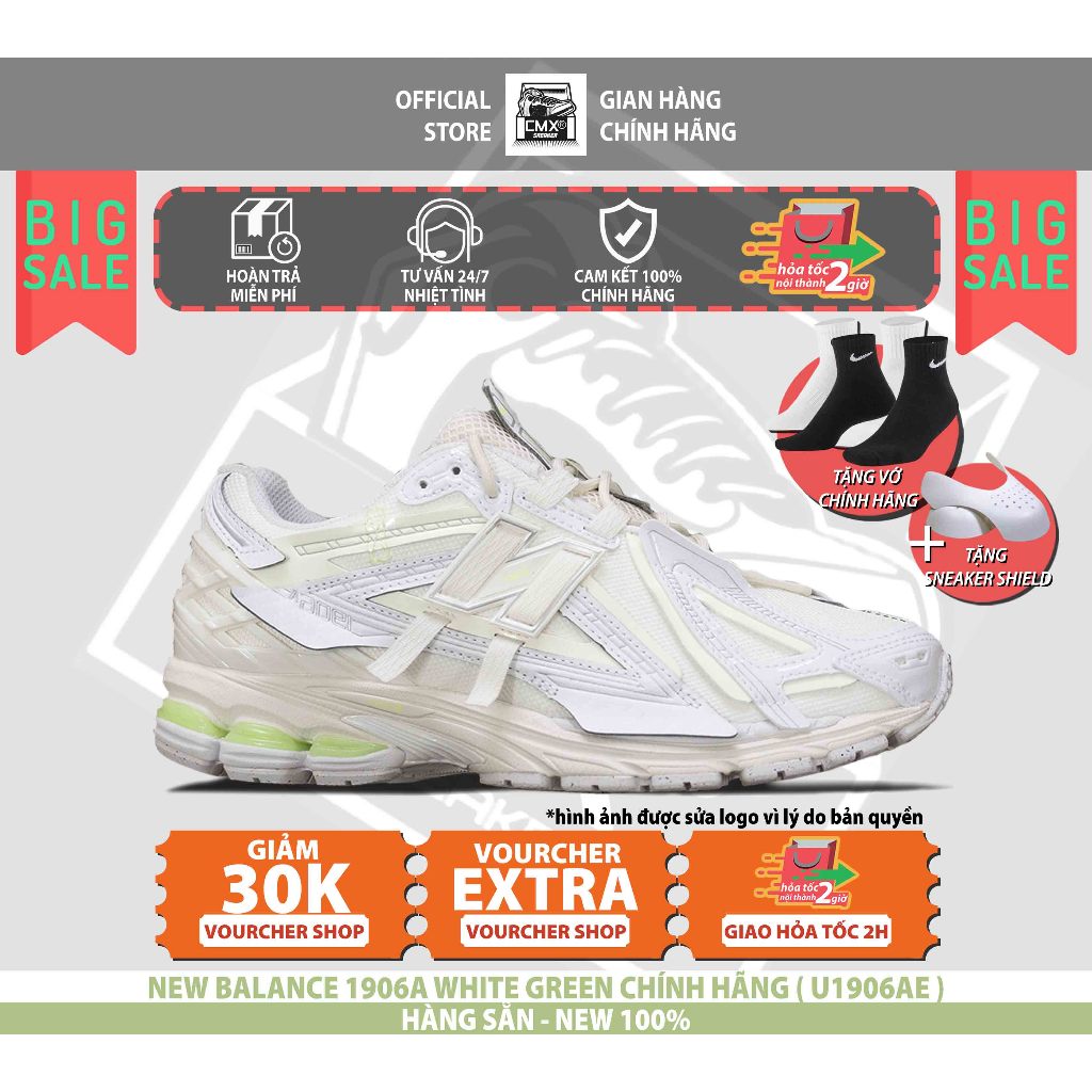 [ HÀNG CHÍNH HÃNG ] Giày New Balance 1906A WHITE GREEN ( U1906AE ) - AUTHENTIC 100%