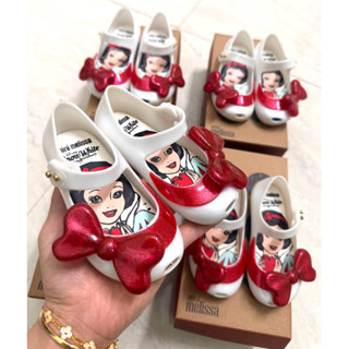[Mini Melissa] Giày nhựa thơm Melissa xuất dư bạch tuyết cho bé gái (sẵn trắng 7us - 8us - 9us)