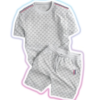  Bộ Đồ Cộc Guci-Misa Mùa hè Chất Cotton Thun lạnh , Bộ Quần Áo Nam GUCi Phối Họa Tiết Phong Cách Boy Phố Siêu Đẹp