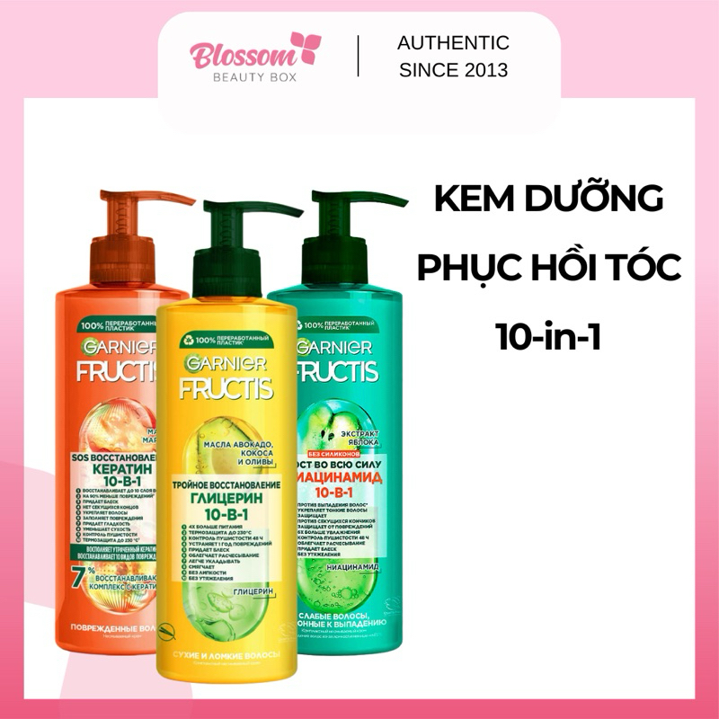 Kem dầu dưỡng tóc phục hồi SOS Hair Saver 10in1 GARNIER 400 ml