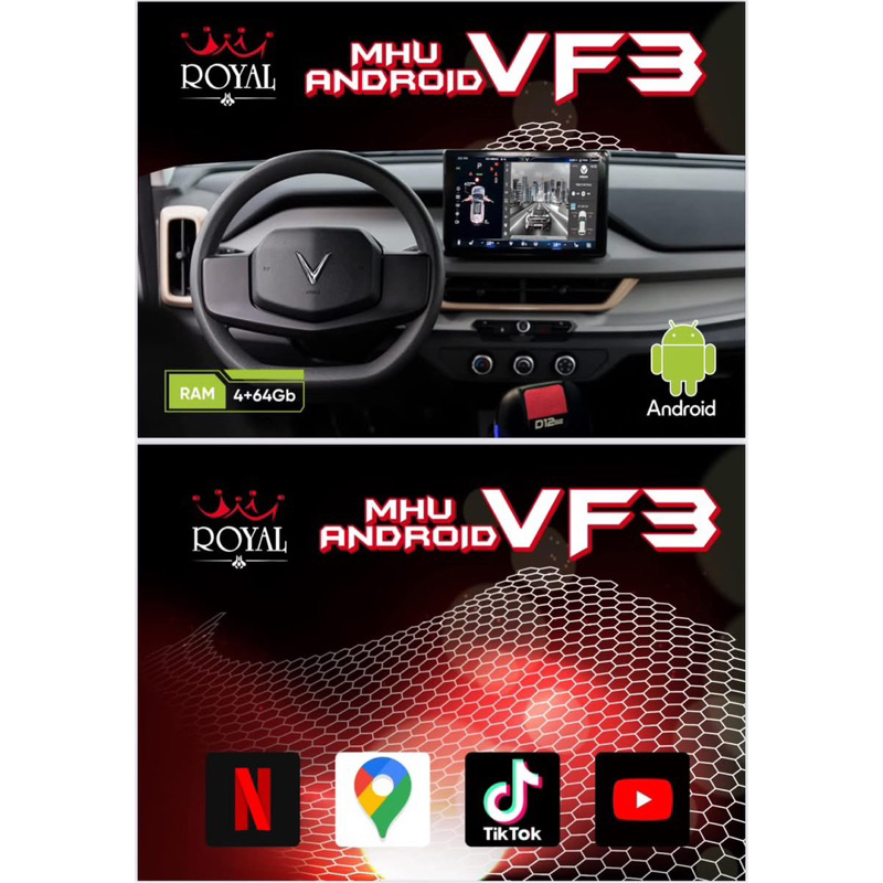 Màn hình Android MHU cho VinFast VF3 new 2026