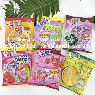 Kẹo Chew Hải Hà Vị Nho Đen, Dâu, Đậu Đỏ, Khoai Môn ( gói 90g)