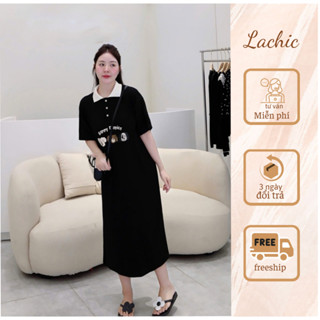  Váy bầu dáng suông thun mêm có dãn in hình cute 