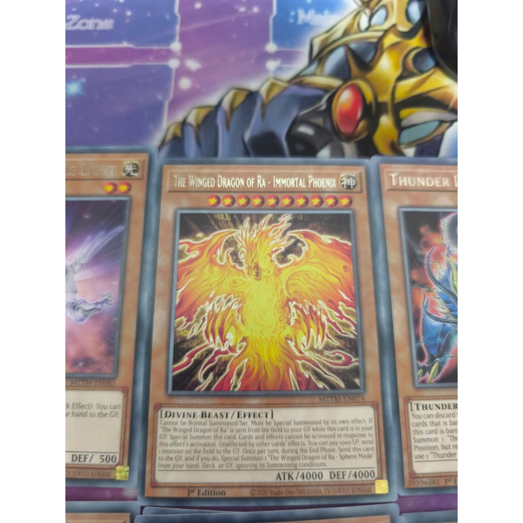 [Yugioh Funny Shop] 1 lá thẻ bài The Winged Dragon of Ra - Immortal Phoenix - MZTM-EN074 - Rare 1st 