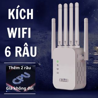  Kích Sóng Wifi 4 Râu Ăng Ten Phát Xuyên Tường Chuẩn N 1200M 300M Bộ Kích Sóng Wifi Thu Phát Mở Rộng Sóng 
