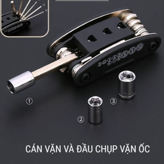 bộ dụng cụ sửa chữa đa năng cầm tay nhỏ gọn 16 chi tiết trong 1, tool lục giác sửa chữa xe đạp bỏ túi