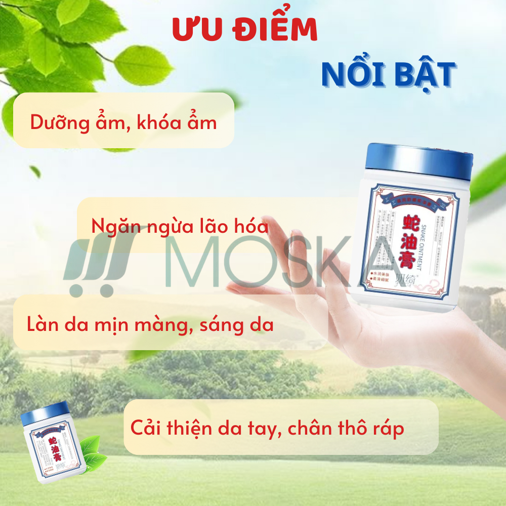KEM DƯỠNG ẨM DA TAY BONG TRÓC XOÁ NHĂN ĐÔNG Y GOLDEN SNAKE 110GR, KEM DƯỠNG DA TAY CHÂN MỀM MỊN TRẮNG MƯỚT | Moska Shop