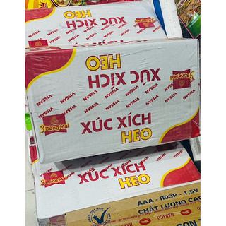  Xúc Xích Heo,Xúc Xích Bò Dinh Dưỡng Ăn Liền Hiệu Vissan 3 Bông Mai Thơm Ngon Thùng 20 gói x 105g 