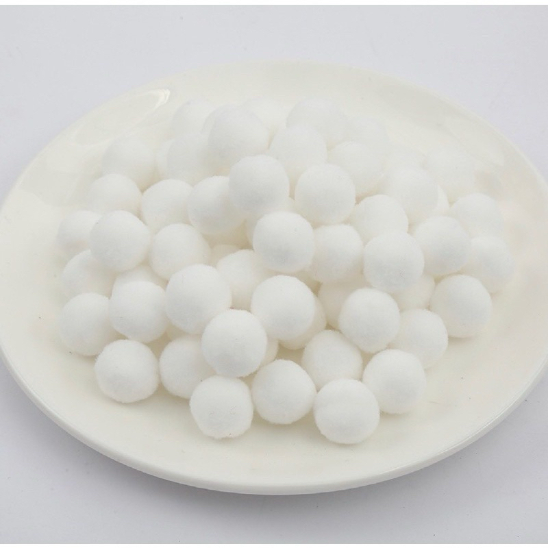(sỉ ib shop) Set 50 Quả pom pom loại đẹp 3,5cm Nhiều Màu Sắc Dùng Để Trang Trí