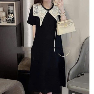 Váy Bầu Cổ Nhọn Suông A Màu Đen Coton Umi Co Giãn 4 Chiều Cho Mẹ Bầu Và Sau Sinh