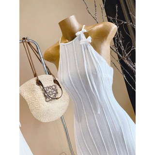 Đầm Maxi 2 dây hoa thắt eo