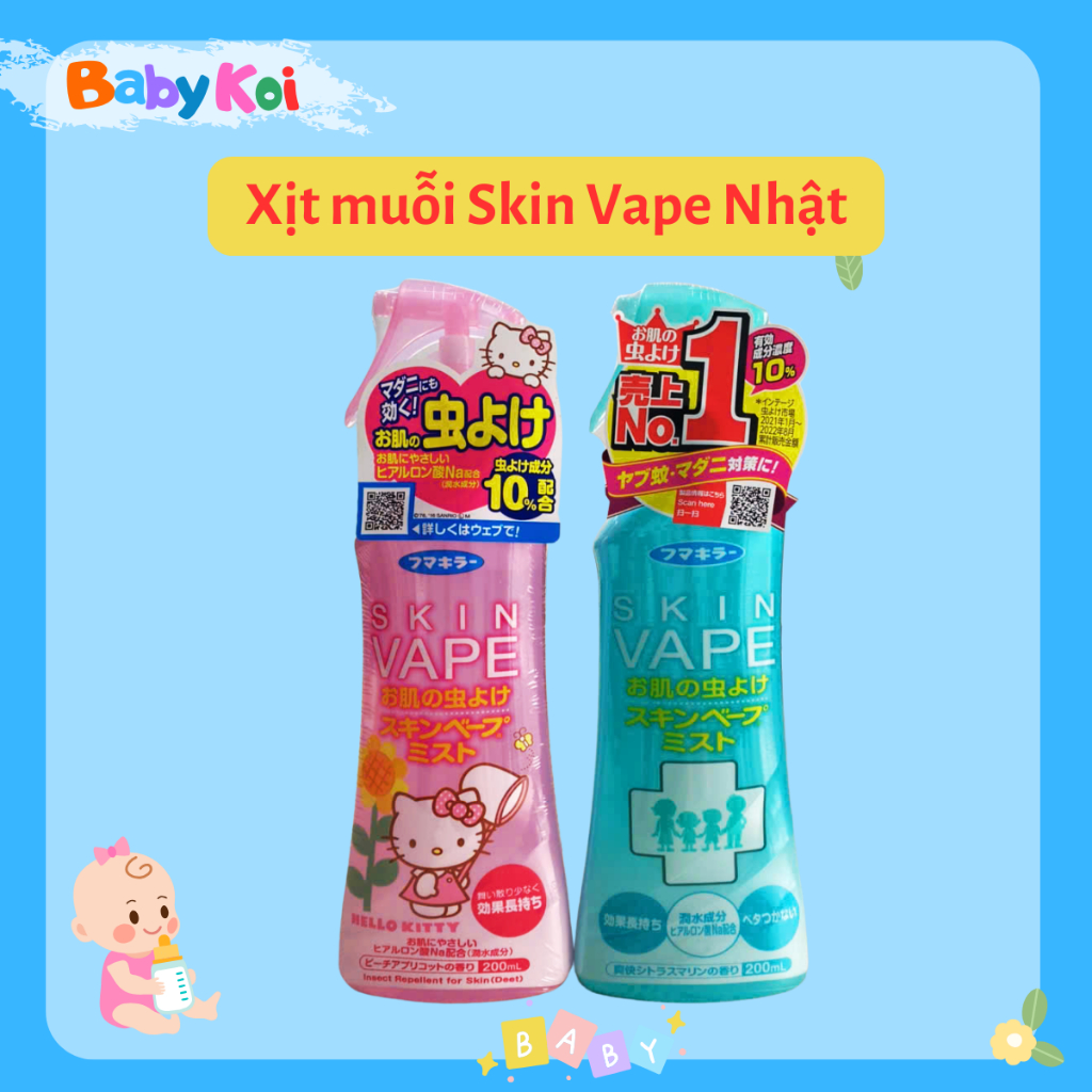 Xịt chống muỗi và côn trùng Skin Vape nội địa Nhật