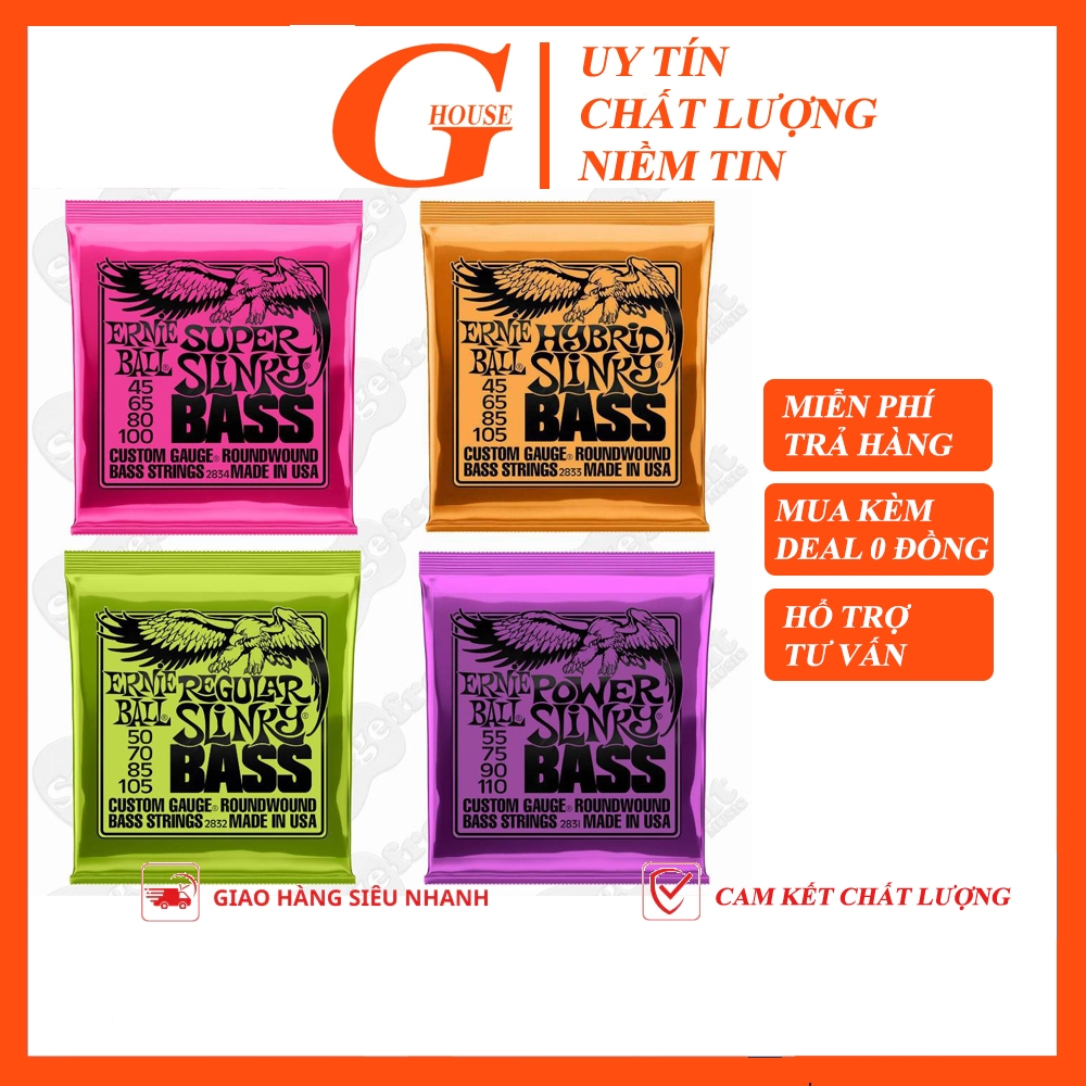 Dây Đàn Guitar Bass 4 Dây ErnieBall I Dây Đàn Guitar Bass Electric 4 Dây Hàng Cao Cấp