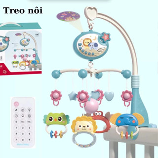 Đồ Chơi Treo Nôi Cũi Cho Bé Sơ Sinh Xoay 360 Độ Kích Thích Thị Giác Có Hộp Nhạc có  Điều Khiển Quin Store
