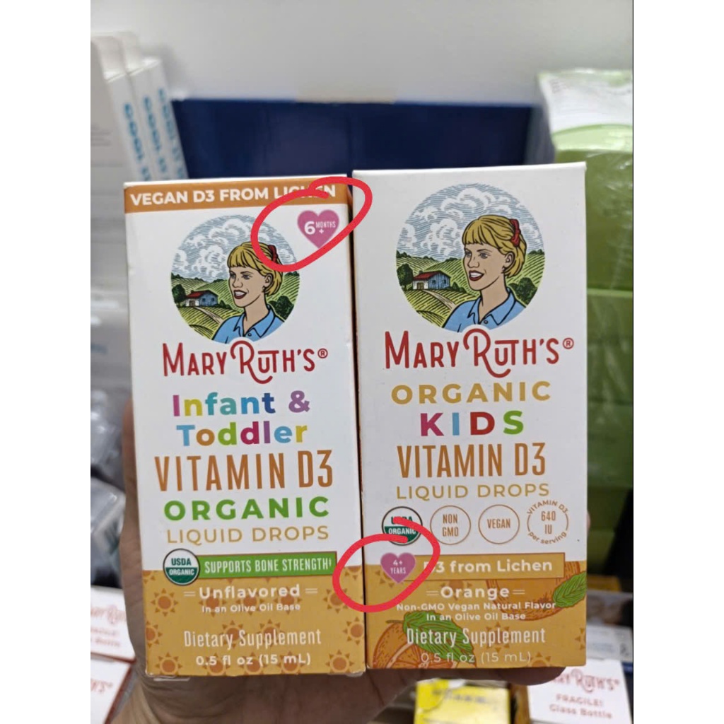 Vitamin D3  Mary Ruth’s liquid spray hữu cơ cho trẻ em 15ml.
