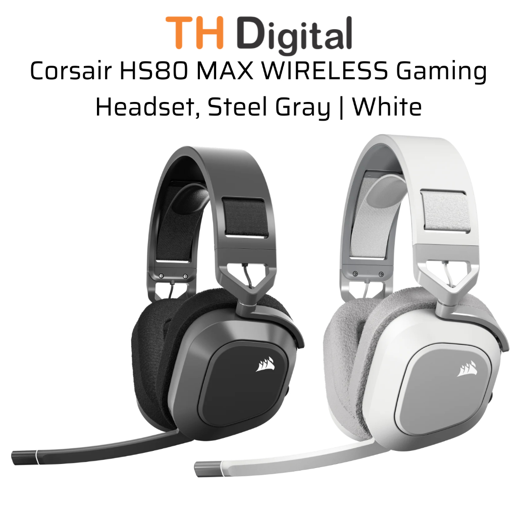 Tai nghe không dây Corsair HS80 MAX RGB - Steel Gray CA-9011295-AP White CA-9011296-AP Chính hãng