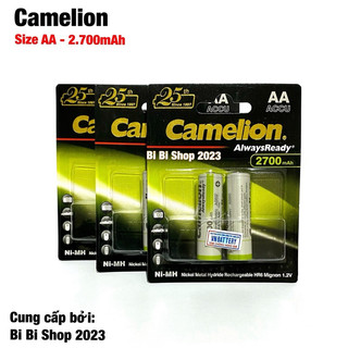 Combo 2 Vỉ Pin Sạc AA Camelion 2700 mAh Hàng Chính Hãng - Vỉ 2 Viên