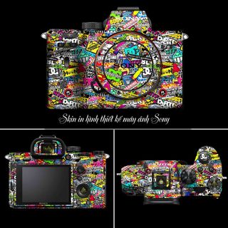  Miếng Dán Skin 3M Sticker Máy Ảnh Sony A7 A72 A7R3 A7R4 A7R5 | Khuôn Cắt CNC Chuẩn Chi Tiết Chống Nước Dễ Dán Tại Nhà 