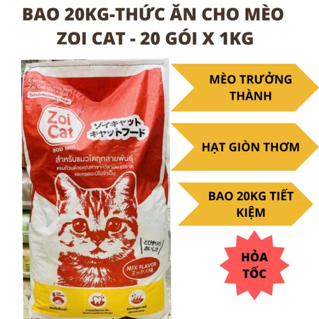 [20kg] THỨC ĂN MÈO ZOI CAT -mèo trưởng thành