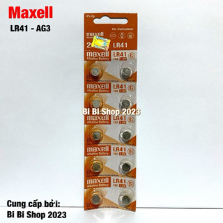 Pin lr41 / 192 / ag3 maxell hàng chính hãng vỉ 10 viên