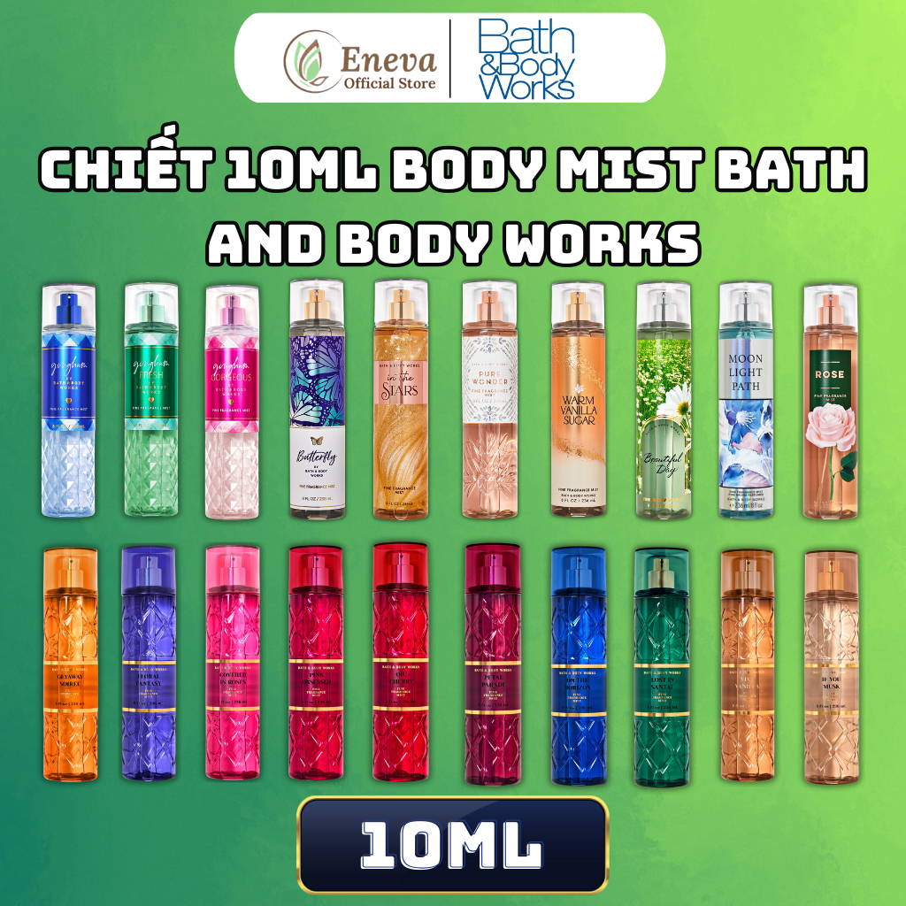 Body Mist Bath And Body Works Chiết 10ml Chính Hãng