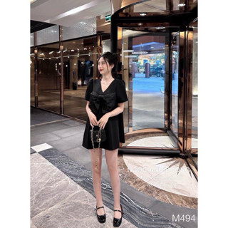 [ 40-110kg ] Váy thiết kế nơ có túi sườn, đầm bigsize đi chơi đi tiệc