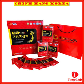 Nước hồng sâm Jeong Won hàn quốc hộp 30 gói x 80ml - Nước sâm hàn quốc chính hãng - tranglinhkorea