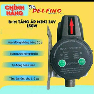 Máy bơm tăng áp 24 v DeLFINO 150,w.máy chạy êm áp lực rất khoẻ.điều chỉnh được áp lực nước