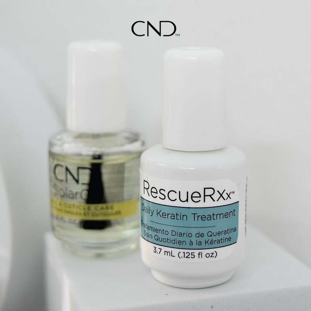 Bộ đôi chăm sóc, dưỡng móng thần thánh CND Solar Oil và Rescue RXx 3.7ml - MK