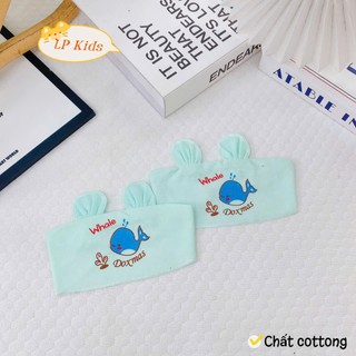 Set 5 Che thóp sơ sinh cotton cho bé sơ sinh ( 5 chiếc)