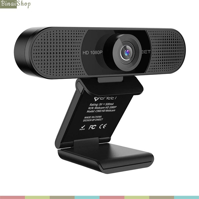 Emeet C960 / C960 4K - Webcam Góc Rộng, Full HD/ 4K Tự Động Lấy Nét Và Căn Chỉnh Ánh Sáng