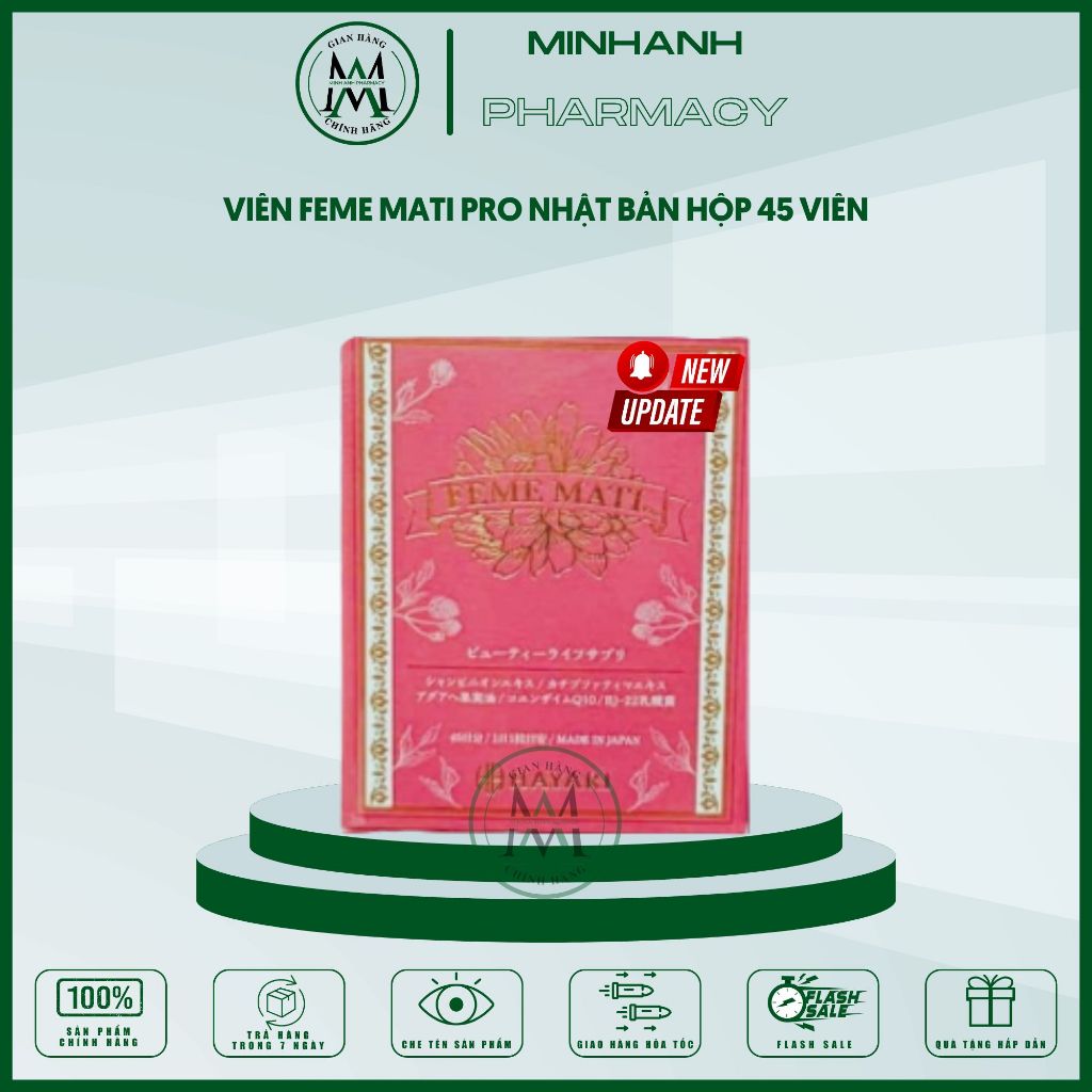 Viên uống Men phụ khoa làm se khít FEME MATI Nhật Bản