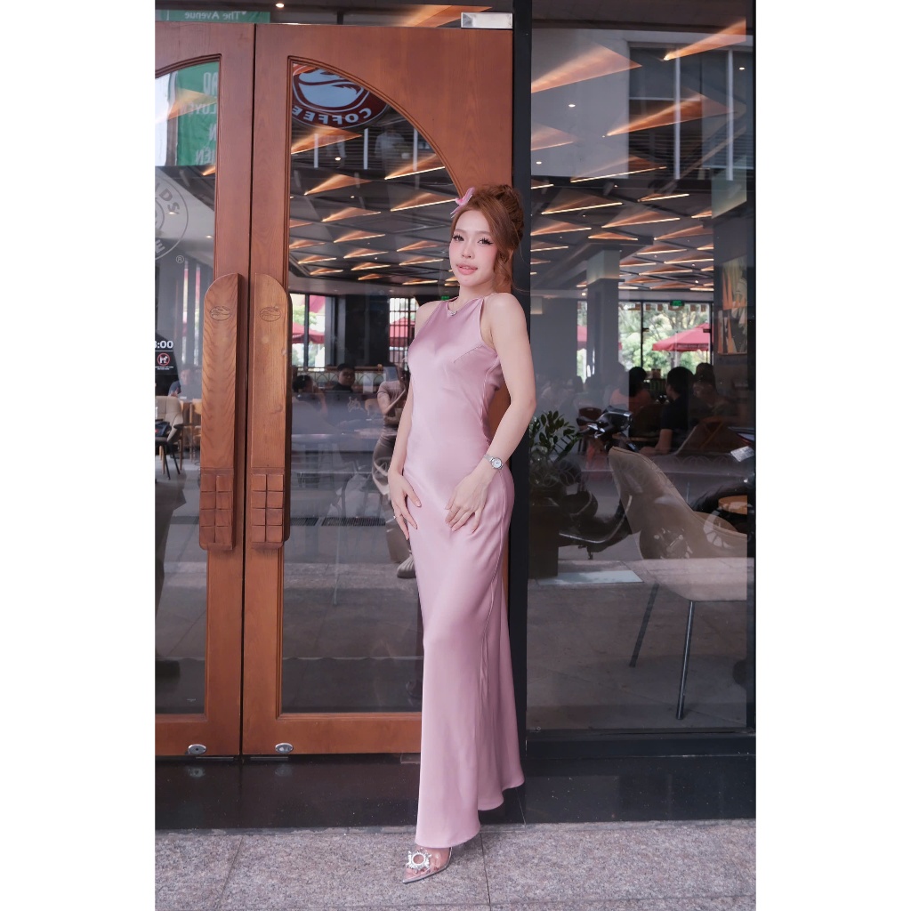 Đầm lụa Yếm dáng dài  ko dây kéo, lụa cao cấp Tô Châu, Size SML, giãn nhẹ ( LUA-7099) | BigBuy360 - bigbuy360.vn