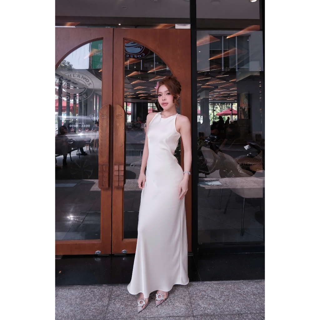 Đầm lụa Yếm dáng dài  ko dây kéo, lụa cao cấp Tô Châu, Size SML, giãn nhẹ ( LUA-7099) | BigBuy360 - bigbuy360.vn