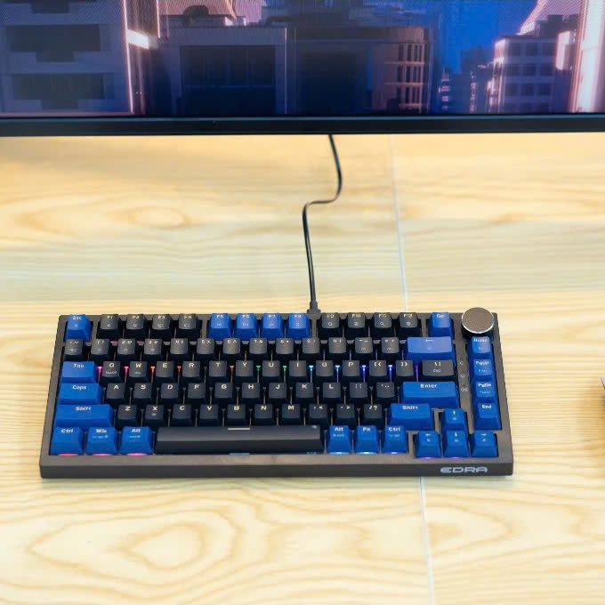 Bàn phím gaming EDRA EK375W Hotswap không dây, EK375V2 có dây, Linear Switch, BH Chính hãng 2 năm | BigBuy360 - bigbuy360.vn